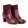 Dámské vínové kotníčkové boty Laura Vita 2