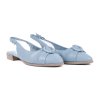 Dámské modré baleríny Marco Tozzi s otevřenou patou 2