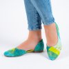 Dámské tyrkysové baleríny s vykrojením 2