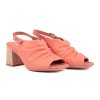 Dámské lososové sandály na podpatku 4
