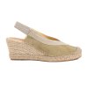 Dámské khaki espadrilky na klínku 3