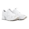 Dámskí bílé tenisky na klínku Rieker N6357 80 2