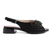 Dámské elegantní černé sandály Epica s ozdobou 3