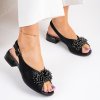 Dámské elegantní černé sandály Epica s ozdobou