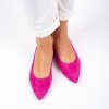 Dámské růžové baleríny s otevřenou patou 6