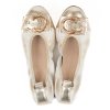 Dámské zlaté baleríny s ozdobou 5