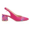 Dámské růžové lodičky s otevřenou patou