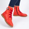 Dámské červené kotníčkové boty 3
