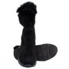 Dámské černé polokozačky na moderním klínku s králíkem 4