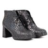 Dámské elegantní metalické kotníčkové boty na podpatku 2