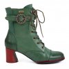 Dámské zelené kotníčkové boty Laura Vita INCAO 07A 3