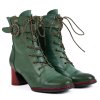 Dámské zelené kotníčkové boty Laura Vita INCAO 07A 4