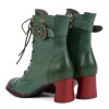 Dámské zelené kotníčkové boty Laura Vita INCAO 07A 5