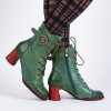 Dámské zelené kotníčkové boty Laura Vita INCAO 07A