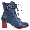Dámské modré kotníčkové boty Laura Vita INCAO 07A 3
