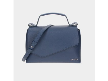 klopnova kabelka tri generace modra stribro