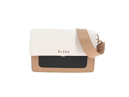 klopnova kabelka trekky cappucino kremova cerna