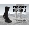 Merino ponožky FLORES Merino LT - hnědá