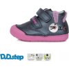 Celoroční obuv DDstep barefoot S066-343 Royal Blue dívčí