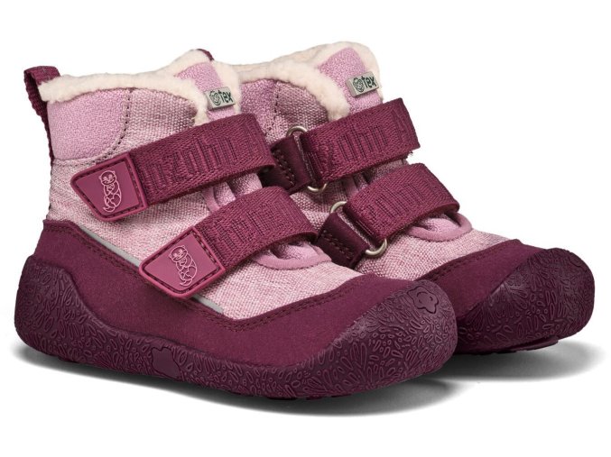 AFFENZAHN barefoot dětská zimní obuv Prewalker Midboot Vegan Snuggy - Otter