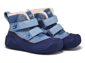 AFFENZAHN barefoot dětská zimní obuv Prewalker Midboot Vegan Snuggy - Elephant