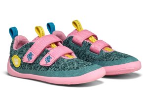 AFFENZAHN barefoot dětská celoroční obuv Sneaker Knitt Happy - Chameleon
