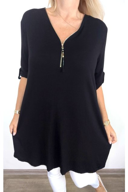 Dámské tuniko šaty se zipem XXL/XXXL