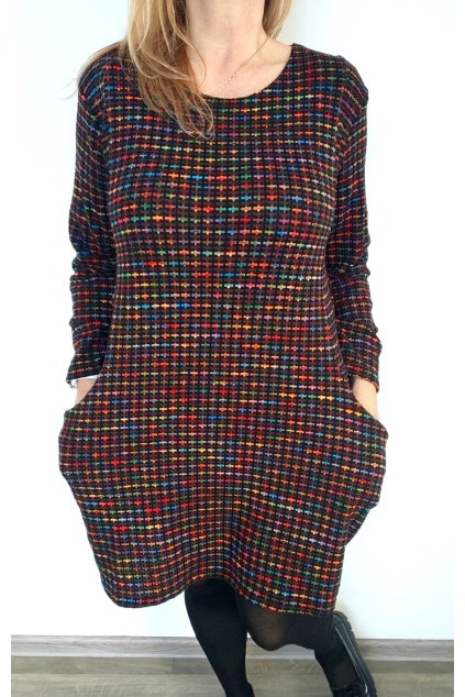 Dámské pružné svetrové šaty UNI