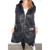 Dámská černá prošívaná vesta BIG SIZE