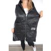 Dámská černá prošívaná vesta BIG SIZE