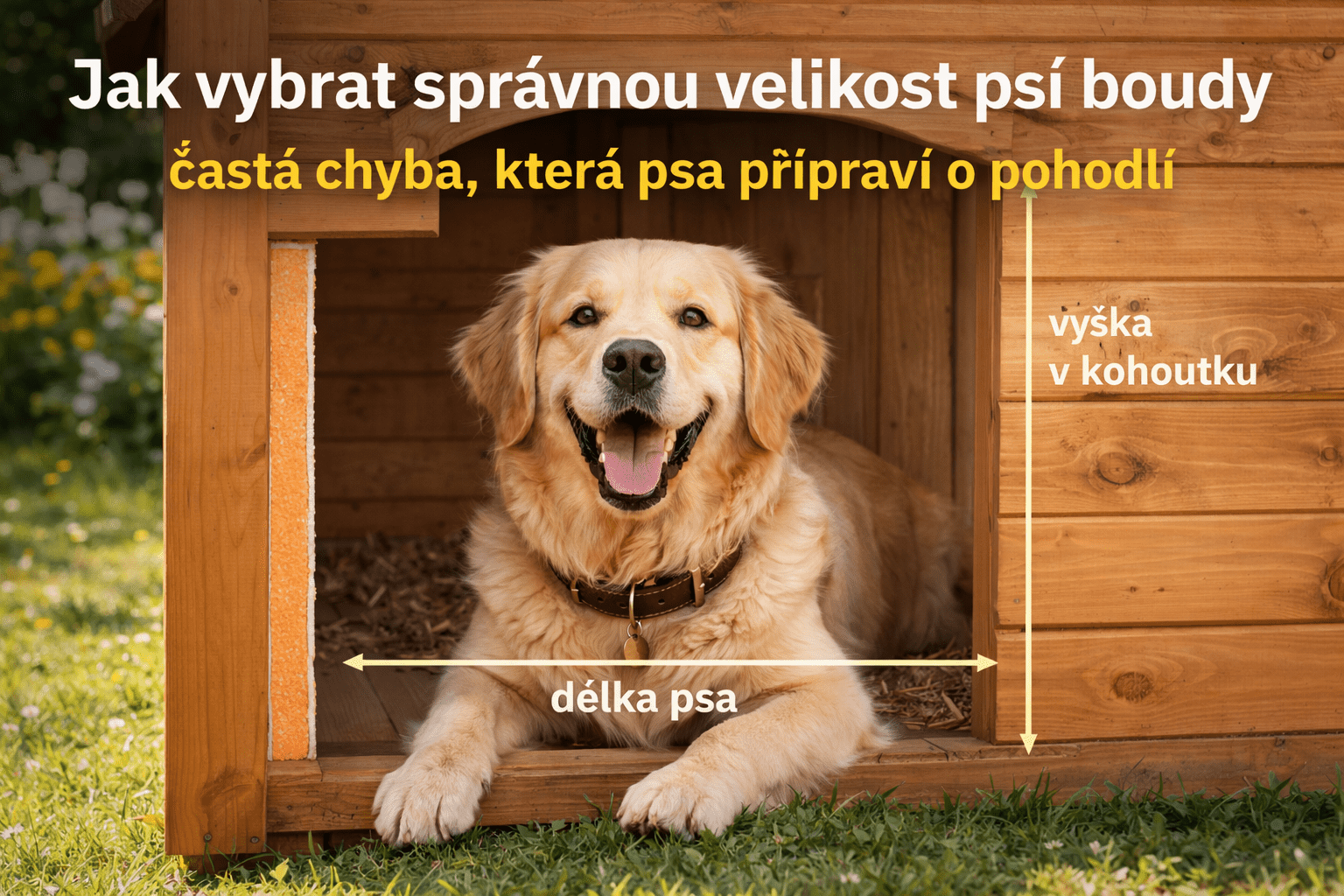 Jak vybrat správnou velikost psí boudy: častá chyba, která psa připraví o pohodlí