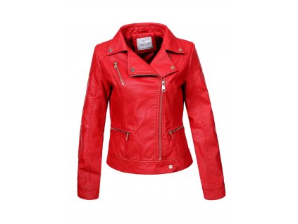 cervena damska kozena bunda style