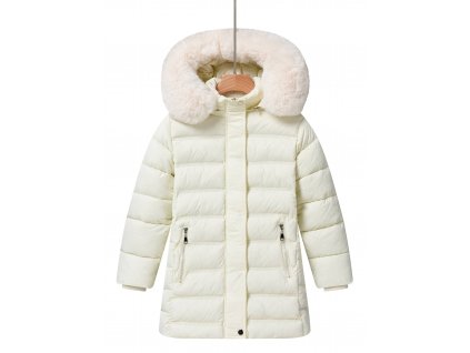 dievcenska zimna bunda puffie white