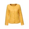 damsky presivany zlty kabat do pasa oversize