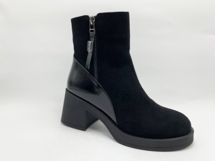 0001 31503 BLACK SUEDE BLACK PTNT