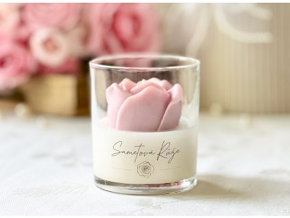 Vonná sójová svíčka Růže