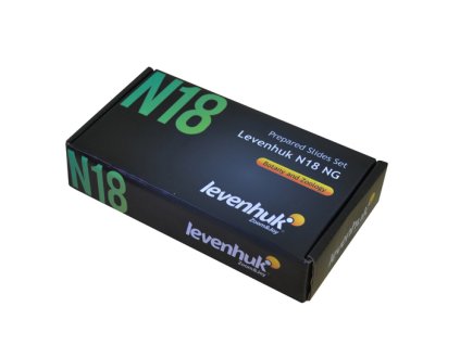 Sada preparátů připravených k pozorování mikroskopem Levenhuk N18 NG