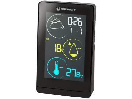 Meteostanice Bresser Temeo Life H s barevným displejem, černá