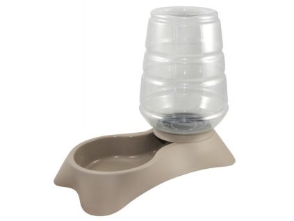 KERBL Zásobník s miskou na vodu pro psy a kočky popelavě hnědý, 3,8 l