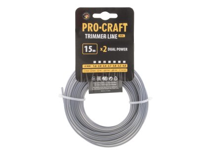 6961 struna zaci s vystuhou 27mm 15m ctverec procraft kvj 2415