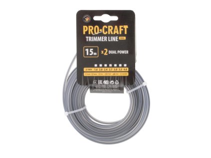 6962 struna zaci s vystuhou 27mm 15m ctverec procraft kvj 2715 kvj 2715