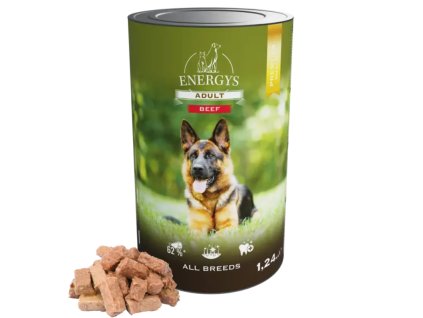 Masová konzerva pro psy Premium Adult Beef Energys 1,24kg