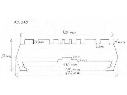 Gumová podložka zvedáku 125 x 23 mm s límcem