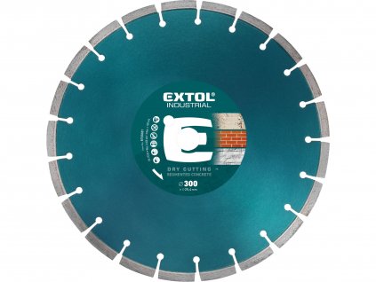 EXTOL INDUSTRIAL kotouč diamantový řezný segmentový na BETON, suché řezání, O 300x25,4x3,2mm