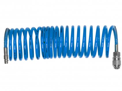 EXTOL CRAFT hadice vzduchová spirálová s rychlospojkami, 1/4", vnitřní ⌀6mm, L 10m