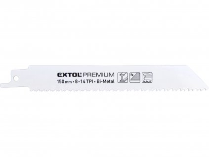 EXTOL PREMIUM plátky do pily ocasky 3ks, 150x19x0,9mm, Bi-metal | max 6mm