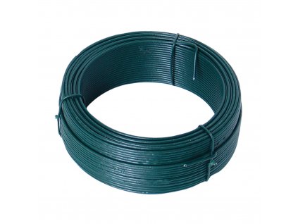Vázací drát | 3,4mm x 50m zelený PVC