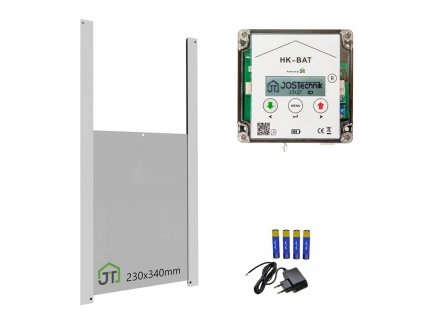 Komplet automatického otevírání a zavírání kurníku JOSTechnik HK-Bat 23x34 D