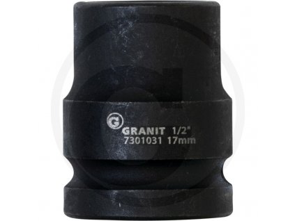 6-hranný nástrčný ořech 1/2“ 17mm GRANIT BLACK EDITION