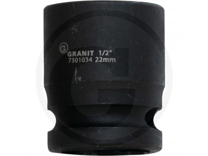 6-hranný nástrčný ořech 1/2“ 22mm GRANIT BLACK EDITION